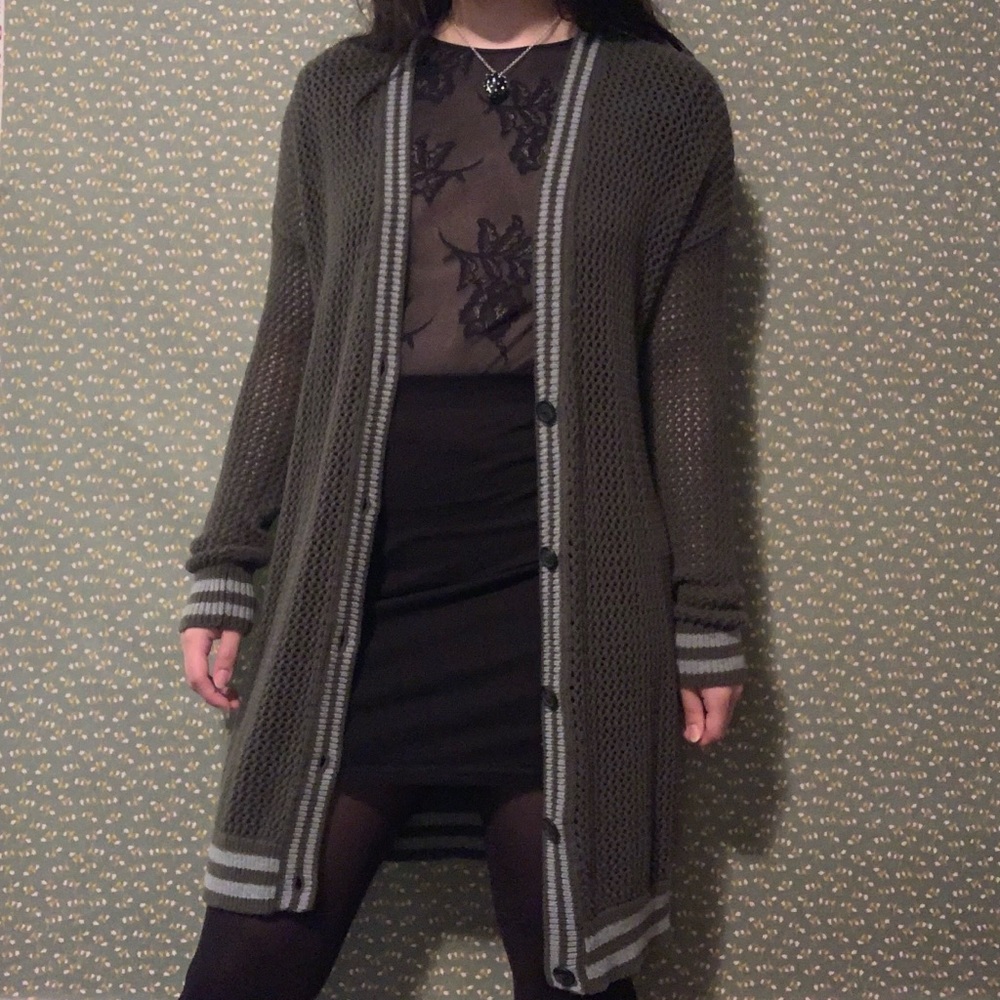 American Eagle Outfitters Long Button Up Cardigan